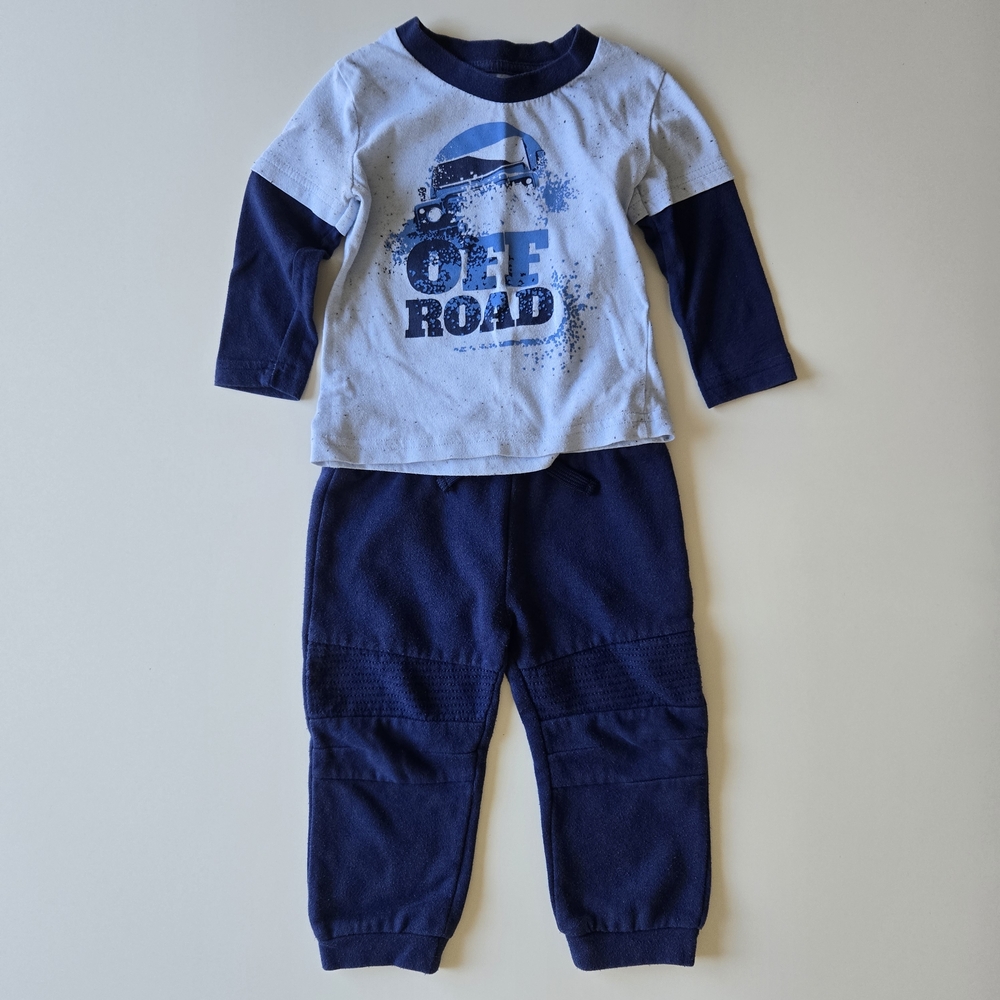 🌺 Gum Balls 2-Piece Kids Off-Road Graphic Long Sleeve Tee & Pants Set